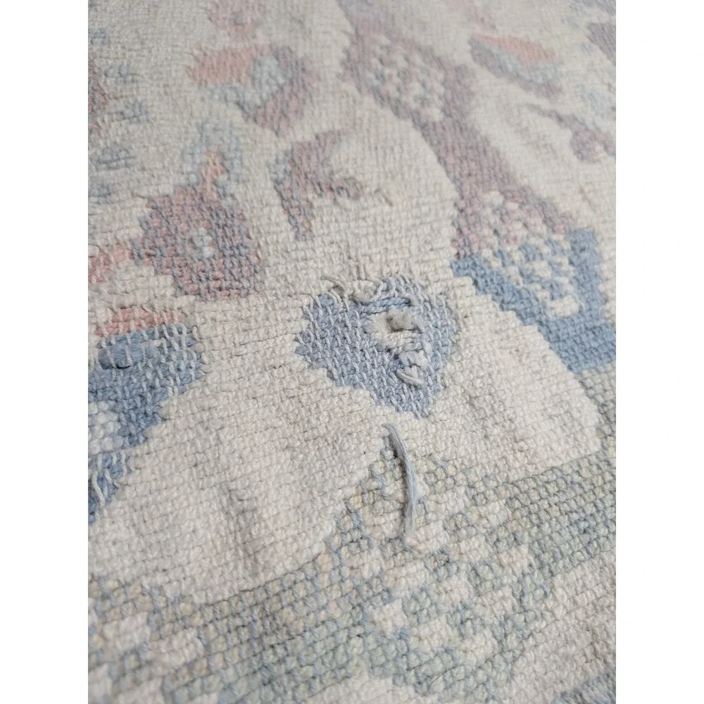 Vintage Cottagecore Nursery Throw Pastel Heart Decor Tapestry Throw Rug Pink